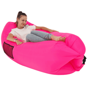 Nafukovací sedací vak/lazy bag, ružová, LEBAG vyobraziť