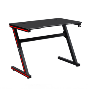 Herný stôl/počítačový stôl, čierna/červená, MACKENZIE 100cm vyobraziť