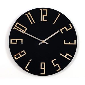 Moderné nástenné hodiny Slim Matná Čierna vyobraziť