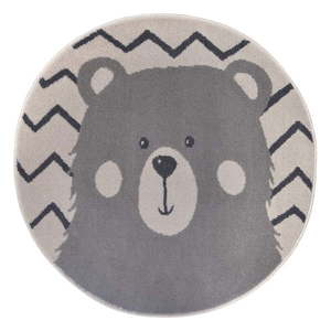 Sivý detský koberec ø 140 cm Bear – Hanse Home vyobraziť