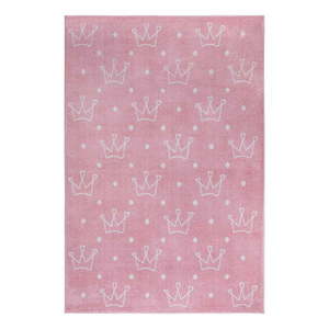 Ružový detský koberec 120x170 cm Crowns – Hanse Home vyobraziť