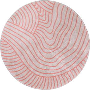 Umývateľný okrúhly koberec vo svetloružovo-krémovej farbe ø 80 cm Yuvarlak – Vitaus vyobraziť