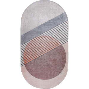 Umývateľný koberec vo svetloružovo-sivej farbe 120x180 cm Oval – Vitaus vyobraziť