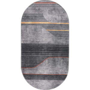 Sivý umývateľný koberec 120x180 cm Oval – Vitaus vyobraziť