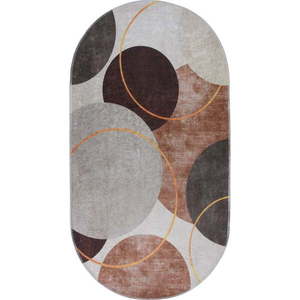 Umývateľný koberec v krémovo-hnedej farbe 120x180 cm Oval – Vitaus vyobraziť