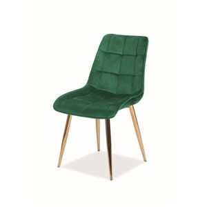 Sconto Jedálenská stolička CHAC 3 zelená/zlatá vyobraziť