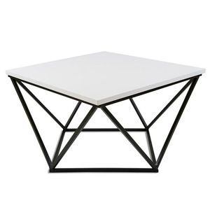 Konferenčný stôl Curved 60 cm čierno-biely vyobraziť