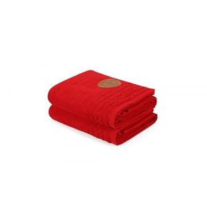 Sada 2 ks ručníků REDNOTE 50x90 cm červená vyobraziť