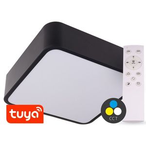 T-LED SMART TUYA Čierne LED stropné svietidlo hranaté 500x500mm 48W CCT s DO 105470 vyobraziť