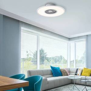 JUST LIGHT. LED stropný ventilátor Flat-Air, CCT, biely, Ø 59, 5 cm vyobraziť