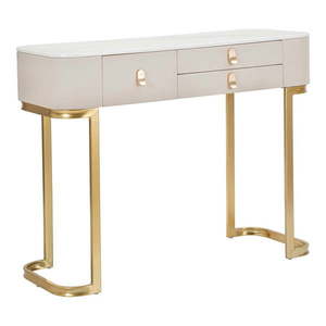 Konzolový stolík v béžovo-zlatej farbe 40x100 cm Beauty – Mauro Ferretti vyobraziť