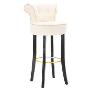 Krémová zamatová barová stolička 96 cm Luxy – Mauro Ferretti vyobraziť