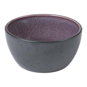 Čierna kameninová miska s vnútornou glazúrou vo fialovej farbe Bitz Mensa, priemer 10 cm vyobraziť