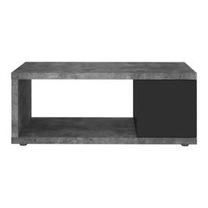 Konferenčný stolík v dekore betónu v tmavosivo-čiernej farbe 55x105 cm Berlin – TemaHome vyobraziť
