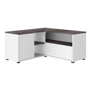 Sivo-biely TV stolík v dekore betónu 90x45 cm Angle – TemaHome vyobraziť