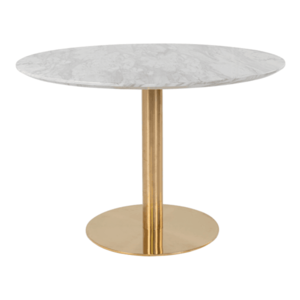 Sconto Jedálenský stôl BULZONU biely mramor/zlatá vyobraziť