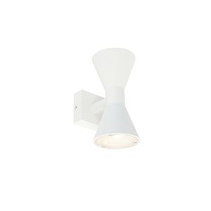 Moderné nástenné svietidlo biele 2-svetlo - Rolf vyobraziť
