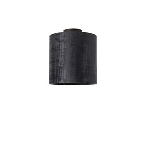 Stropná lampa matný čierny zamatový odtieň čierna 25 cm - Combi vyobraziť
