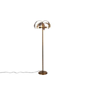 Vintage stojaca lampa zlatá 3-svetlá - Botanica vyobraziť