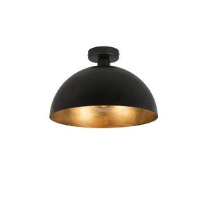 Priemyselné stropné svietidlo čierne so zlatom 35 cm - Magna vyobraziť