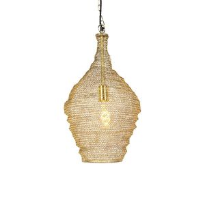 Orientálna závesná lampa zlatá 30 cm - Nidum vyobraziť