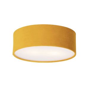 Stropná lampa okrová 30 cm so zlatým vnútrom - Buben vyobraziť