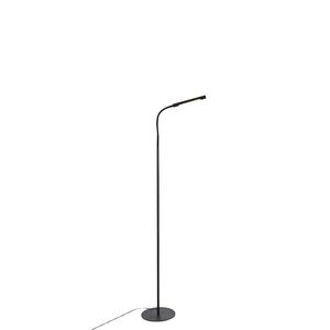Dizajnová stojaca lampa čierna vrátane LED s dotykovým stmievačom - Palka vyobraziť