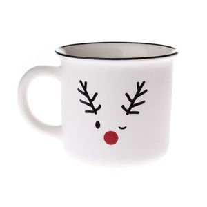Vianočný porcelánový hrnček Cute reindeer biela, 380 ml vyobraziť