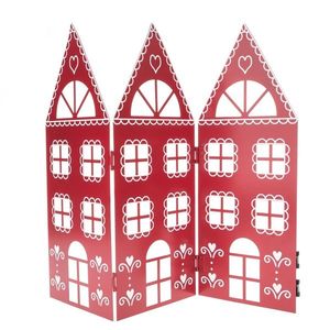 Vianočná kovová dekorácia Three houses červená, 68 x 39 x 2, 5 cm vyobraziť