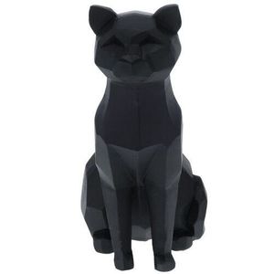 Dekorácia geometric Sediaca mačka, 20 cm, čierna vyobraziť