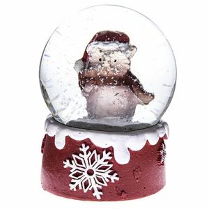 Vianočné snežítko Sova červená, 6, 5 x 8, 5 cm vyobraziť