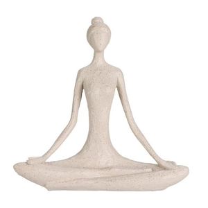 Dekorácia Yoga Lady krémová, 18, 5 x 19 x 5 cm, polystone vyobraziť