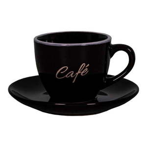čierna šálka na espresso z kameniny Bistro - café - Antic Line vyobraziť
