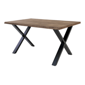 Sconto Jedálenský stôl TUELUN hnedá/čierna, šírka 140 cm vyobraziť