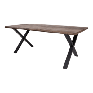 Sconto Jedálenský stôl TUELUN hnedá/čierna, šírka 200 cm vyobraziť