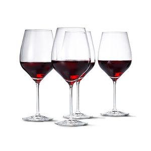 Poháre na červené víno z krištáľového skla, 4 ks vyobraziť