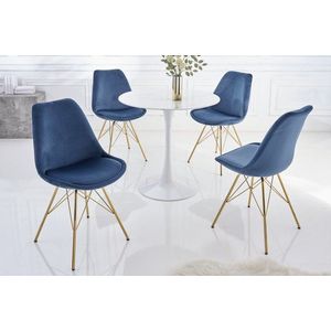 Jedálenská stolička 2 ks IKAROS Dekorhome Modrá vyobraziť