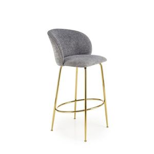 Barová židle H116 šedá/zlatá vyobraziť