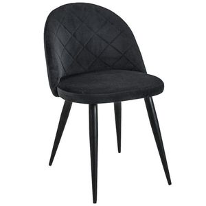 Čalouněná designová židle Poppy černá vyobraziť