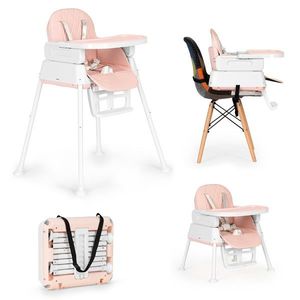 Dětská jídelní židlička 3v1 ALWAYS PINK ECOTOYS růžová vyobraziť