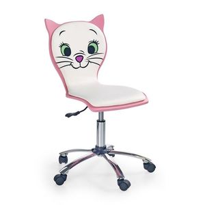 Kancelárska stolička Catty bielo-ružová vyobraziť