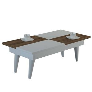 Konferenční stolek CASTRUM bílý/ořech vyobraziť