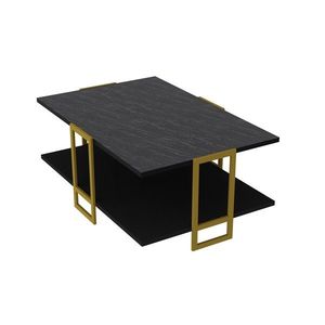 Konferenční stolek Polka černo-zlatý vyobraziť