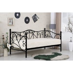 Kovová posteľ Sumatra 90x200 jednolôžko čierne vyobraziť