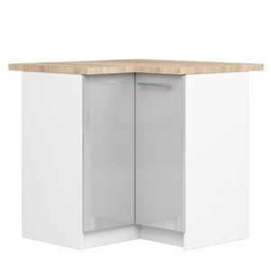 Kuchyňská rohová skříňka Olivie S 90 cm bílá/šedá vyobraziť