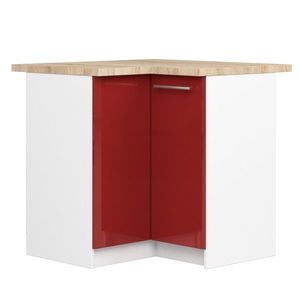 Kuchyňská rohová skříňka Olivie S 90 cm bílo-červená vyobraziť