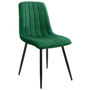 Prošívaná čalouněná sametová židle Demia zelená vyobraziť