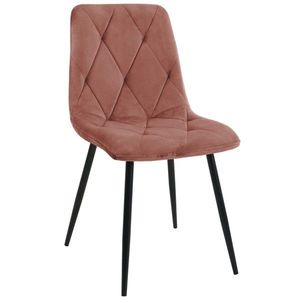 Prošívaná čalouněná židle Artis růžová vyobraziť