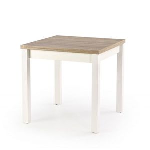 Rozkladací jedálenský stôl Gracjan dub sonoma/biela vyobraziť