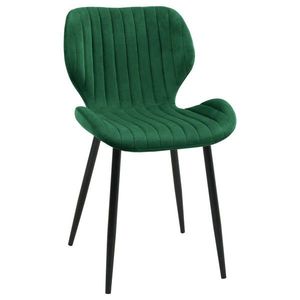 Sametová čalouněná prošívaná židle Apas zelená vyobraziť